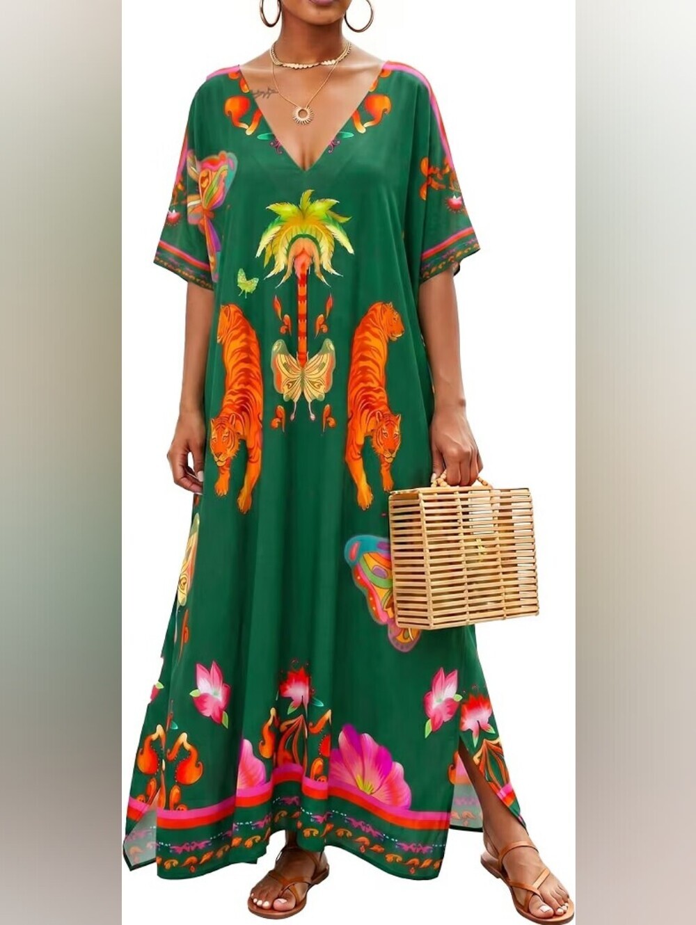 Beach Swimsuit Coverup Dress Kaftan
